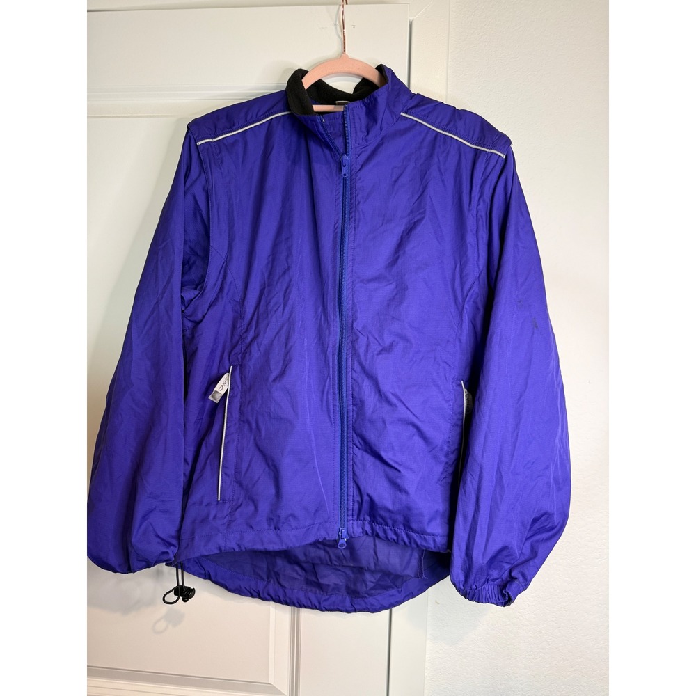 Canari Womens Purple Ripstop Cycling Jacket Full Zip Reflective Windbreaker M